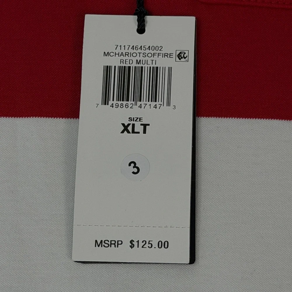 NEW Polo Ralph Lauren Polo Shirt Men XLT Red Multi Colorblock Logo‎ 711746454002